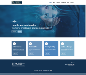 the services page of a website Appnet designed for a healthcare client